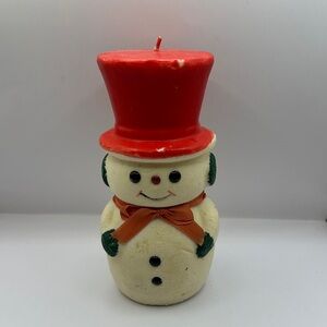 Vintage snowman candle unused